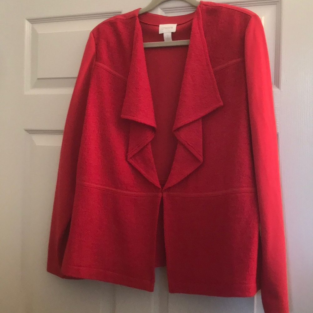 Red or Green Chicos mixed media cardigan/blazer